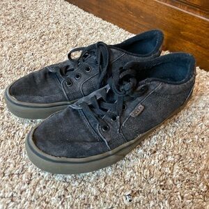Vans Bishop Mens Shoes Size 9 Athletic Waxed Denim Black Gum Lace-Up Sneakers